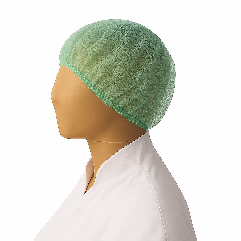 Haarnet PP n-w roundcap 53 cm groen
