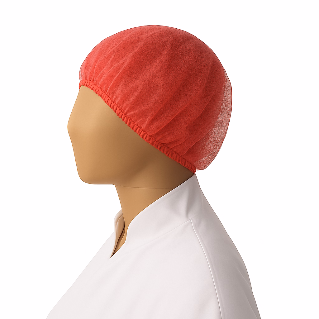 Haarnet PP n-w roundcap 53 cm rood