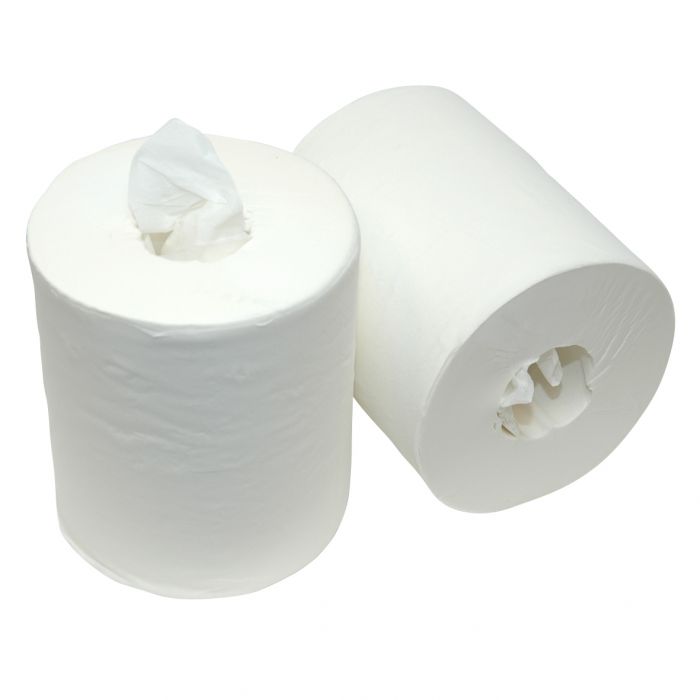 Poetsrol midi 275 m op rol 1 laags cellulose wit