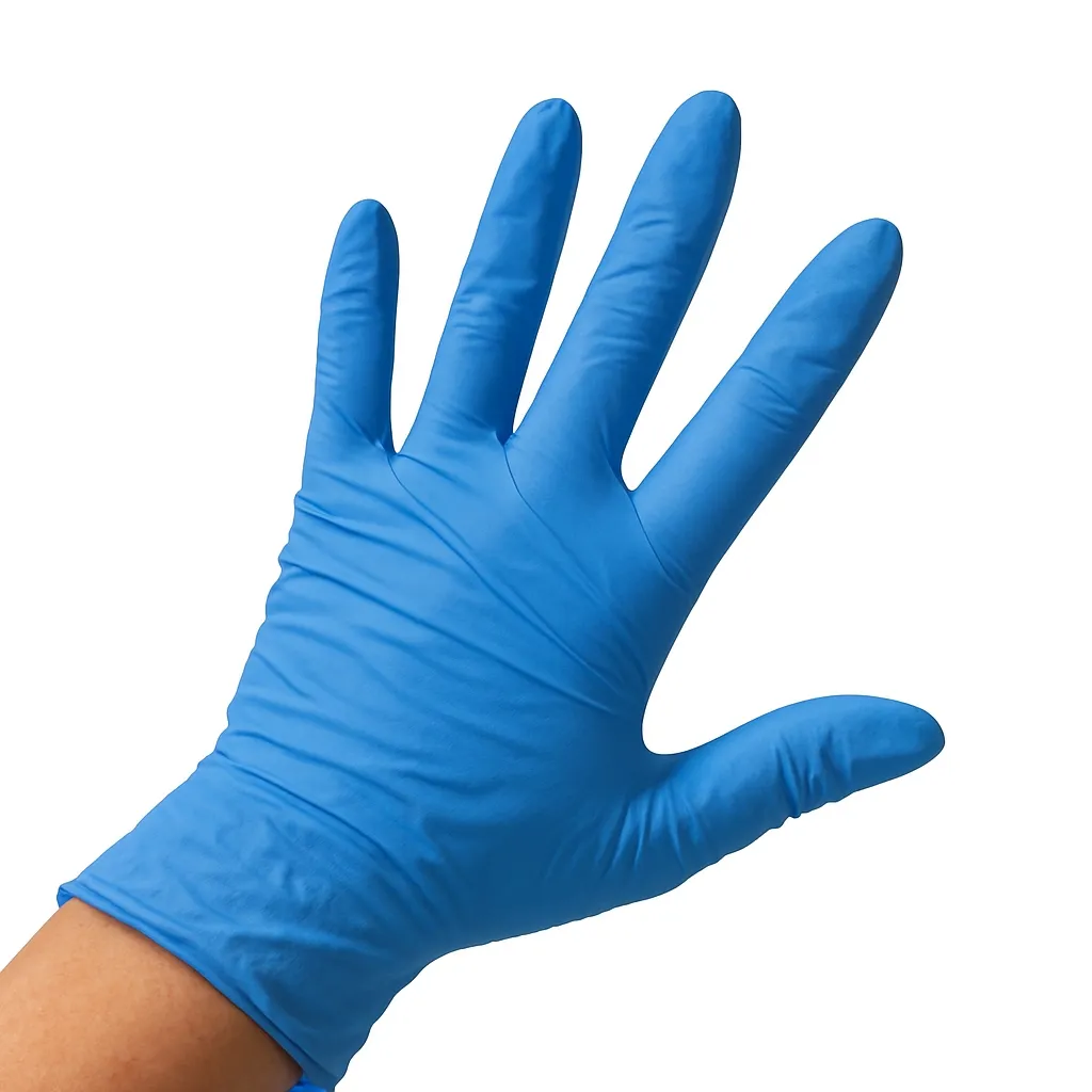 Handschoenen nitril 300 CAT.III ongepoederd blauw Large