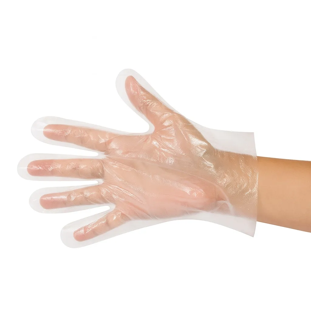 Disposable handschoen LDPE 30 mu Blauw geruwd 35 cm