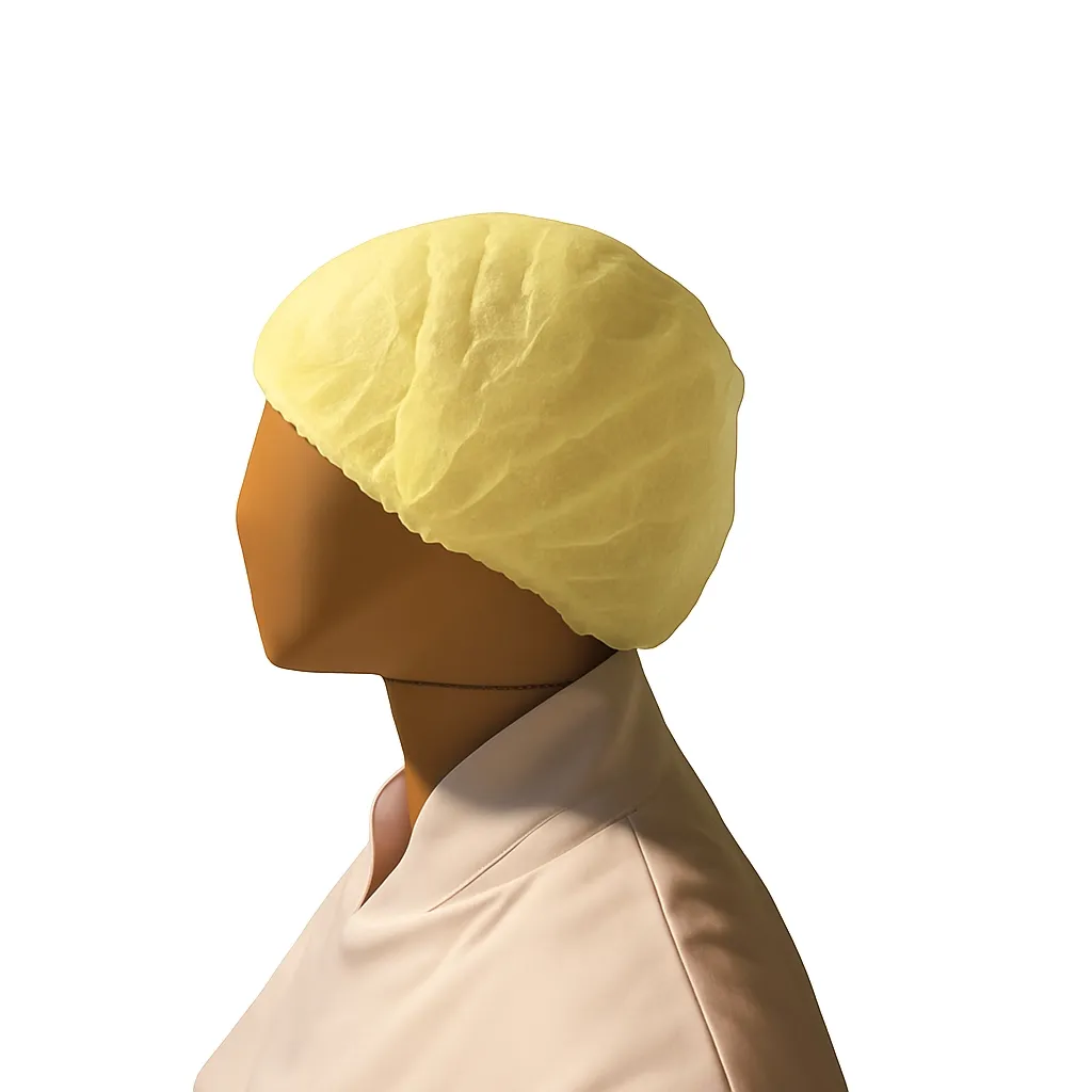 Haarnet PP n-w wokkel 53 cm geel